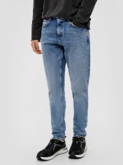 Blugi barbati Shawn, cu talie medie, Regular fit, Tapered Leg, Albastru deschis, W29 L32
