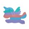 Jucarie antistres din silicon Flippy, Pop it Now and Flip It ,Unicorn cu aripi ,Curcubeu