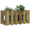 Jardiniera gradina design gard 60x30x30cm lemn de pin impregnat GartenMobel Dekor, vidaXL