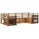 vidaXL Set canapea sectională 5 pcs natural Lemn Solid de Acacia 3384770