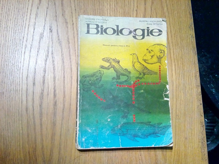 BIOLOGIE ANIMALA - Cl. a X -a - Grigore Strungaru - 1979, 262p.+ 7 planse color