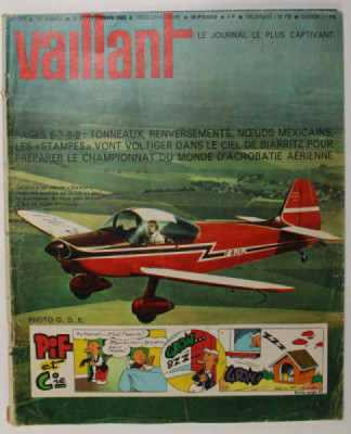 VAILLANT , LE JOURNAL LE PLUS CAPTIVANT , REVISTA CU BENZI DESENATE PENTRU COPII , TEXT IN LIMBA FRANCEZA , No. 957 / 1963 foto