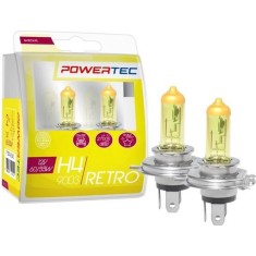 Set 2 Becuri PowerTec Retro H4 - Halogen Premium 55W GOLD