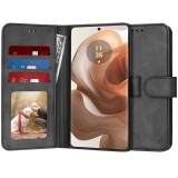 Husa tip carte pentru motorola edge 50 ultra, protectie completa 360, black, Techsuit