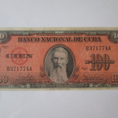 Cuba 100 Pesos 1959 bancnota din imagini