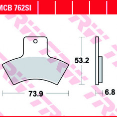 Set placute frana spate TRW MCB762SI - ATV Linhai Anniversary - Worker - Polaris Trail Blazer-Boss - Scrambler - Magnum 250-300-400-500cc