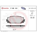 Placute frana Toyota Yaris ( P13) 12.10-06.20, Yaris ( P9) 01.05-12.14, Yaris / Vios Sedan ( P9) 08.05-12.13, Yaris Box / Liftback ( P13) 10.12-06.20