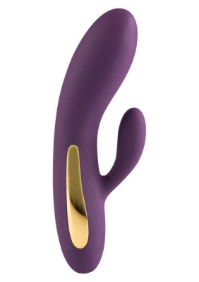 Vibrator Iepuras Splendor, 7 Moduri Vibratii, Silicon, USB, Mov, 17 cm foto
