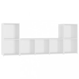 Cumpara ieftin Set de dulapuri TV, 3 piese, alb, lemn prelucrat