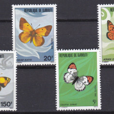 DB1 Fauna Fluturi Djibouti 1978 - 1980 6 v. MNH