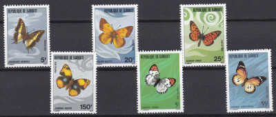 DB1 Fauna Fluturi Djibouti 1978 - 1980 6 v. MNH foto