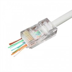 MUFA RJ-45 LOGILINK pt. cablu UTP, Cat5e, RJ-45 (T), neecranat, plastic, 100 buc, &amp;quot;MP0002&amp;quot; foto