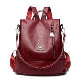 Cumpara ieftin Rucsac dama Carina GT2167, antifurt, Bordo, DELIS
