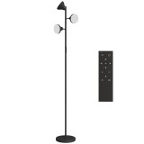 HOMCOM Lampă de Podea cu 3 Capete Reglabile Independent &Phi;25x170 cm Negru | Aosom Romania