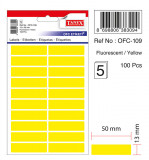 Etichete Autoadezive Color, 13 X 50 Mm, 100 Buc/set, Tanex - Galben Fluorescent