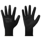 vidaXL Manusi pentru Muncă 12 pcs Negru 10 / xl Poliester 42020716