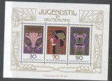 Germany Bundes 1977 Jugendstil Art Nouveau perf. sheet Mi.B14 MNH DA.159, Nestampilat