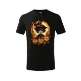 Tricou Personalizat Copii Halloween , Vrajitoare Draguta si Dovleci