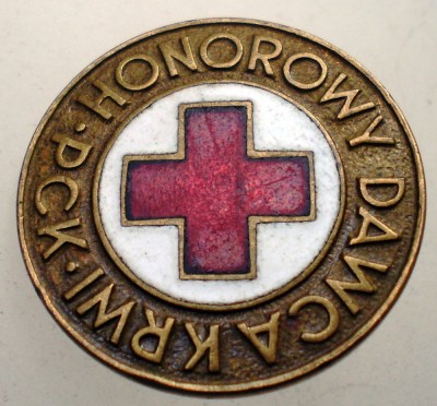 I.555 INSIGNA POLONIA CRUCEA ROSIE HONOROWY DAWCA KRWI PCK email foto