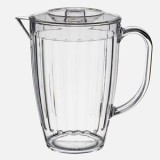 Carafă cu capac din plastic, 2L, transparentă, CMCLASS