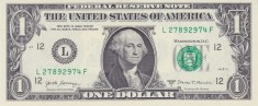 Bancnota Statele Unite ale Americii 1 Dolari 2017A - UNC ( L = San Francisco ) foto