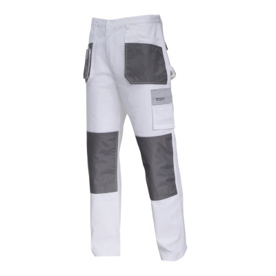 Pantaloni lucru bumbac mediu-gros Lahti Pro, marimea L, alb foto