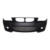 Set bara fata BMW Seria 5 E60/E61, 06.2003-2007, cu gauri spalator; grunduit, de vopsit; type M5; cu grile inferioare; cu gauri lampa ceata; Tuning,