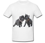 Tricou &quot; Black french bulldog two &quot;