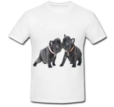 Tricou &amp;quot; Black french bulldog two &amp;quot; foto