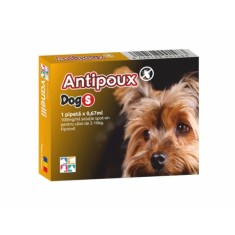 PIPETA ANTIPARAZITARA PURICI, CAPUSE, PENTRU CAINI 2-10KG, ANTIPOUX DOG S (CUTIE X 1PIP)