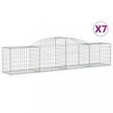 Cumpara ieftin Cosuri gabion arcuite 7 buc, 300x50x60/80 cm, fier galvanizat