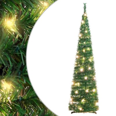 vidaXL Brad de Crăciun artificial pop-up 50 LED-uri verde 120 cm 357751 foto