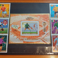 AJMAN 1970-MNH-C.M. FOTBAL MEXIC-SERIE+COLITA