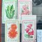 TS21 - Timbre serie DDR 1966 Mi1189-92 Flora
