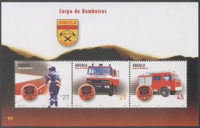Angola 2004 - Mașini de pompieri, colita neuzata