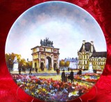 FARFURIE PORTELAN LIMOGES BRADEX DECOR LOUIS DALI LE JARDIN DES TUILERIES