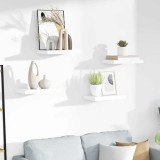 vidaXL Rafturi Perete 4 buc Alb Extralucios 40x23x3.8 cm MDF Montaj Invizibil