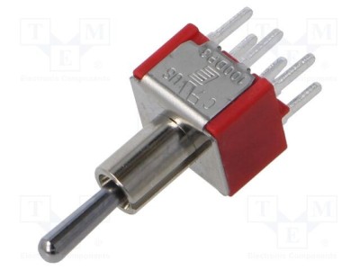 Comutator basculant E-SWITCH DP3T ON-OFF-ON 2A 250VAC 5A 28VDC THT PCB foto