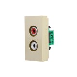 Cumpara ieftin Modul priza audio 1M Luxion, standard italian, auriu, pentru rame din sticla
