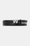 Weekend Max Mara curea de piele PALUDE culoarea negru, 2525506014600