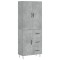 Dulap inalt, gri beton, 69,5x34x180, lemn compozit