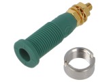 Conector banană 2mm soclu 10A 1kV 31mm verde HIRSCHMANN T&amp;M