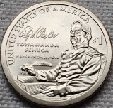 1 Dollar 2022 USA, Ely Samuel Parker, Sacagawea, unc, litera P/D, America de Nord