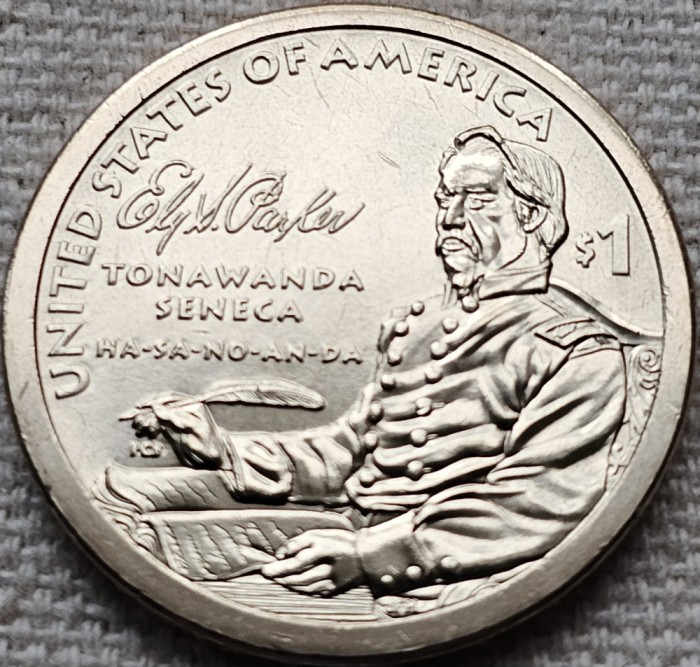 1 Dollar 2022 USA, Ely Samuel Parker, Sacagawea, unc, litera P/D