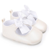Pantofiori cu fundita drool (marime: 12-18 luni, culoare: alb perlat)