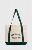 New Balance geanta de bumbac culoarea bej, LAB23110NWG