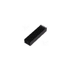 Radiator extrudat, aluminiu, 75mm x 21mm, neagra, FISCHER ELEKTRONIK - SK 653 75 SA