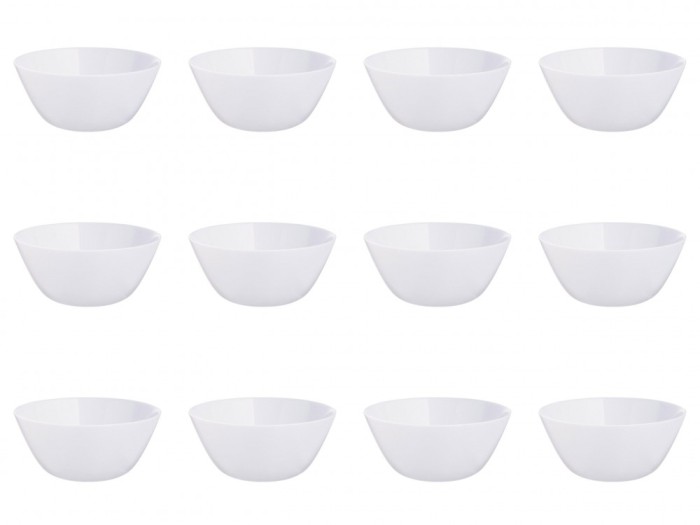 Set boluri, 12 piese, 1.16 L, Opal, Alb