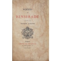POESIS DE BENSERADE publiees par OCTAVE UZANNE - PARIS, 1875