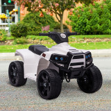 Cumpara ieftin HomCom ATV electric pentru copii, lumini si claxon, negru/alb | AOSOM RO